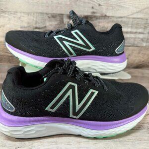New Balance Fresh Foam 680 Women Sneakers Black Purple Size 6.5